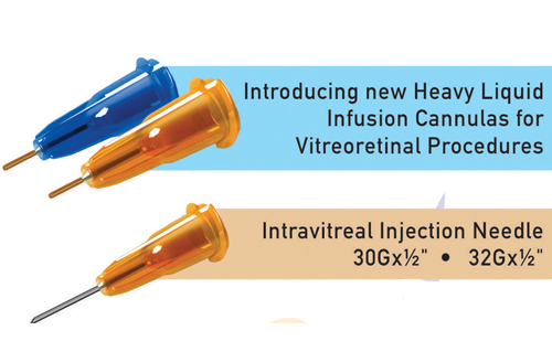 heavy liquid infusion cannula for vitreoretinal procedures