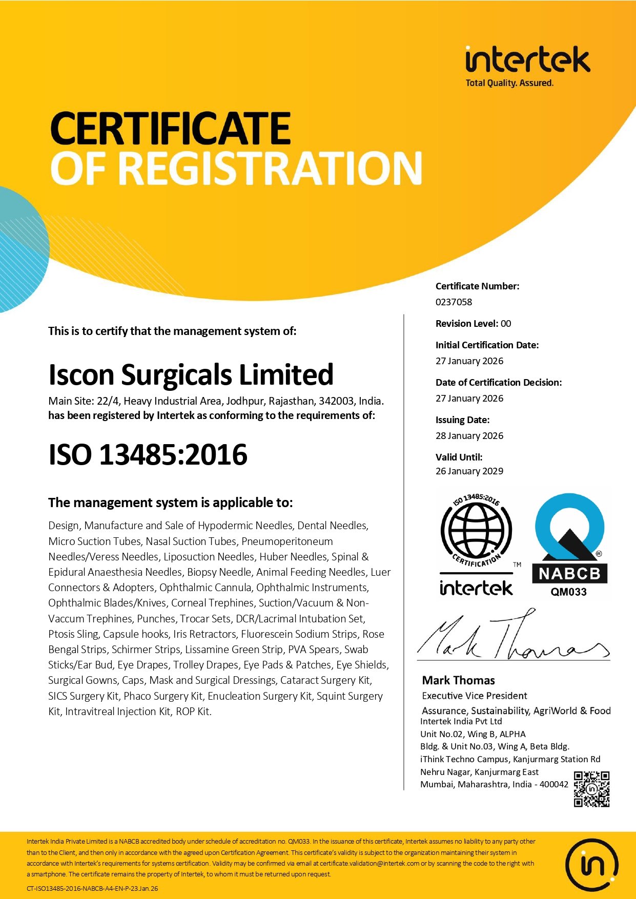0237058 ENG Iscon Surgicals Limited 1 page 0001